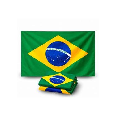 Imagem de Bandeira Grande Do Brasil Em Tecido 63x95cm Copa Do Mundo - Pica-Pau