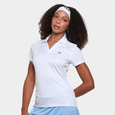 Imagem de Camisa Polo Fila Line Fbox Feminina, Branco, Prata, M