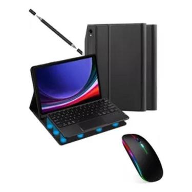 Imagem de Combo Capa Teclado Touchpad + Mouse sem Fio para Galaxy Tab A9+ Plus -