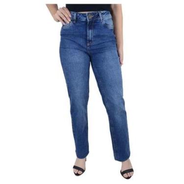 Imagem de Calça Jeans Dudalina Reta Jeans Claro Feminina-Feminino
