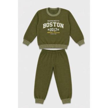 Imagem de Conjunto Infantil Mini Urban Style Moletom Peluciado Menino Inverno - 