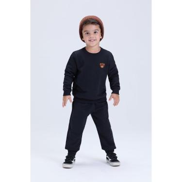 Imagem de Conjunto Infantil Unissex Moletom Felpado com Urso – Inverno-Masculino