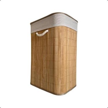 Imagem de Cesto Organizador Bambu com Tampa 70 Litros - Ecommerce 3000