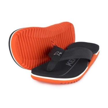 Imagem de CHINELO SANDALIA KENNER NK6 PRO PRETO E LARANJA ORIGINAL-Masculino