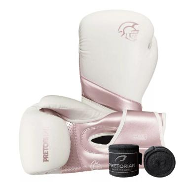 Imagem de Kit Luva de Boxe Pretorian Elite + Bandagem - Rosa