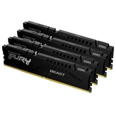 Imagem de Memória RAM Kingston Fury Beast, 64GB (4X16GB), 6000MHz, DDR5, CL40,para Intel XMP-Unissex