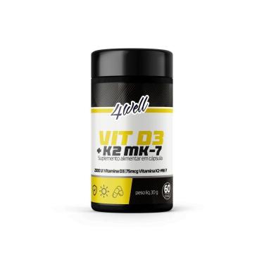 Imagem de Vitamina D3(Colecalciferol 2.000ui) + K2(menaquinona-7 149mcg) 4well - 60 cápsulas-Unissex