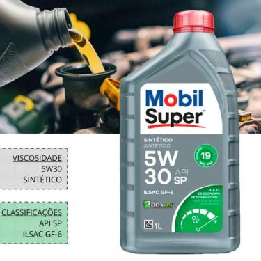 Imagem de Oleo Sintético Mobil Super Lubrificante Carro Original 5w30