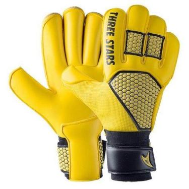 Imagem de Luva De Goleiro Three Stars Profissional Emotion, Amarelo, M