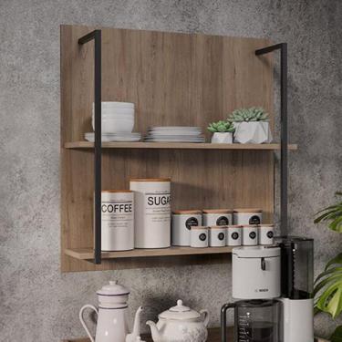 Imagem de Prateleira Industrial Dupla Cozinha Suspenso Painel Parede Eri 70,5cm 