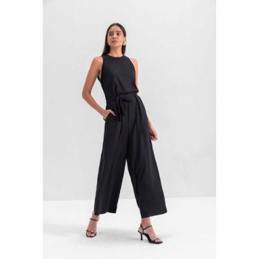 Imagem de Macacão feminino em viscose Essendi, G, Preto