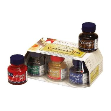 Imagem de Tinta De Caligrafia Winsor & Newton Kit 6 Cores Básicas