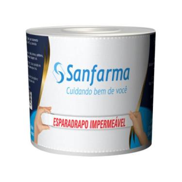 Imagem de Esparadrapo Impermeável Branco Sanfarma 50mmx4,5m 12 Unid
