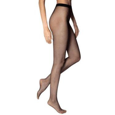 Imagem de Meia calça loba arrastão feminino ref: lob05097, Preto, G