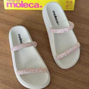 Imagem de sandália moleca original  glitter, Branco, 35