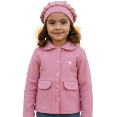 Imagem de Conjunto Casaco Infantil Menina com Gorro Inverno Fofo - - anjo da mam