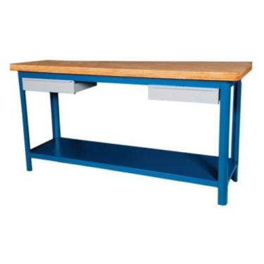 Imagem de Bancada 2000x600x920 Com Tampo de Madeira 40mm 2 Gavetas 202cd Fercar