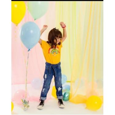 Imagem de Calça mom  infantil lottus, tamanho 2,4 e 6