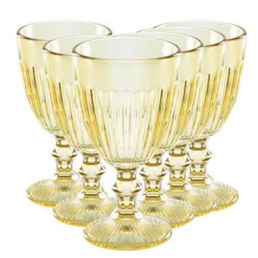 Imagem de Conjunto de Taças de Vidro Gold Athena de 340ML com 6 Peças - Wincy Ca