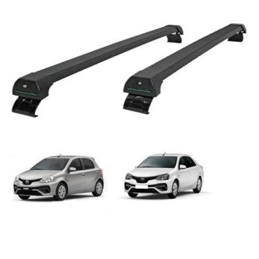 Imagem de Rack de Teto Long Life Etios Hatch e Sedan todos os anos Preto em alum