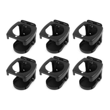 Imagem de Porta Copos Dobrável P/ Barcos Lancha Veleiros Preto Kit 6 - Noster