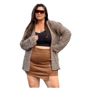 Imagem de Kimono Inverno Plus Size Feminino Blusa Tricot Manga Longa - PLUS MESM