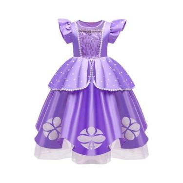 Imagem de Fantasia Infantil Sofia a Primeira: Vestido De Baile Fofo E Rodado Par