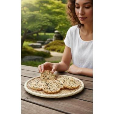 Imagem de Biscoito Arroz Nori Salgado Crocante Snack Japonês 136g - Congratulati