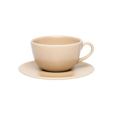 Imagem de Xícara Para Chá Com Pires Em Cerâmica Unni Com 200ml Oxford Merengue