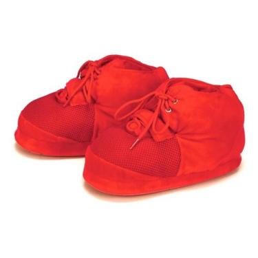 Imagem de Pantufa sneaker basquete vermelho 3d solado borracha iwp3dbv cor: verm