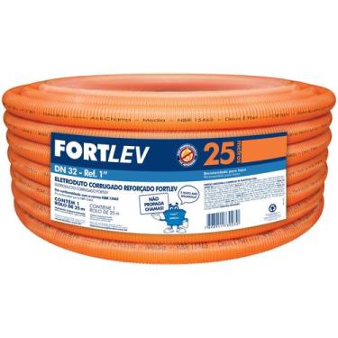 Imagem de Conduite Reforçado Laranja 32mm 1 Rolo Com 25m Eletroduto Corrugado Fl