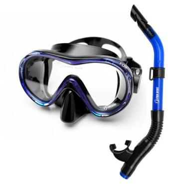 Imagem de KIT de Mergulho FOX SK-09 Fun Dive, Máscara Silicone snorkel, Preto, A