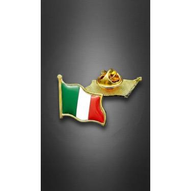 Imagem de Broche Bandeira Nacional Italiana Esmaltada 2.2cm - Congratulations St