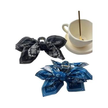 Imagem de Presilha De Cabelo Boêmia Vermelha Com Laço De Flor De Caju Único, Ace