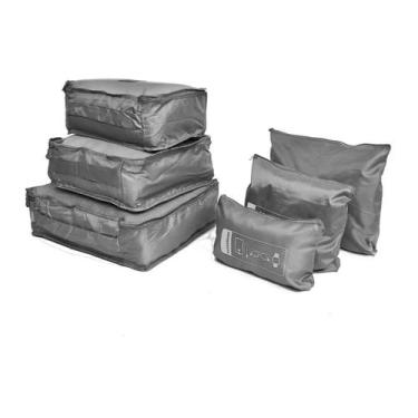 Imagem de Kit 6 Peças Organizador Mala Cubo Viagem Necessaire Qualis