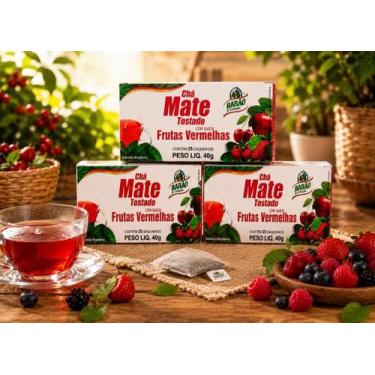 Imagem de Kit 3 Chás Barão Mate Tostado Frutas Vermelhas - Barão De Cotegipe
