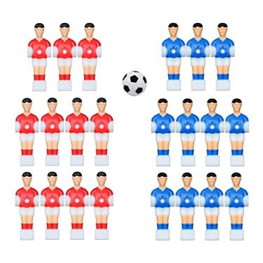 Imagem de Fancyes 22 peças de pebolim de resina masculino miniatura para homens jogadores de futebol modelo acessório para esportes em ambientes internos - estilo 3