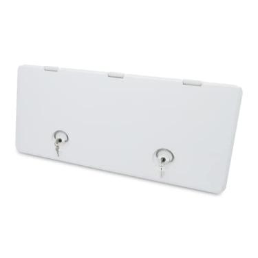 Imagem de T-H Marine Sure-Seal - 33 cm x 76 cm Tampa de escotilha de acesso marítimo com trava para armazenamento de barcos - Branco polar