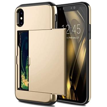 Imagem de Capa de telefone porta-cartão de moda flip para iphone x xs max xr 7 8 plus 6 6 s para samsung s9 s8 plus s7 s6 nota 9, ouro, para galaxy s20 plus