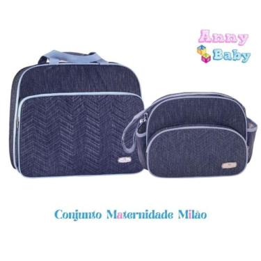 Imagem de Kit Bolsa Maternidade Mala E Bolsa Pequena Azul/Marinho - Kbm0034 - Li