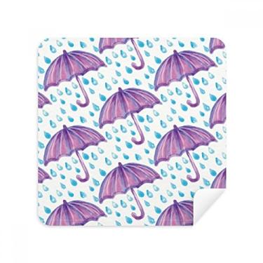 Imagem de Guarda-chuva roxo aquarela, óculos de chuva, tecido de camurça, 2 unidades