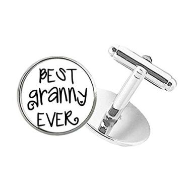 Imagem de DIYthinker Best Grandny Ever Quotes Family Bless abotoaduras de botão redondo