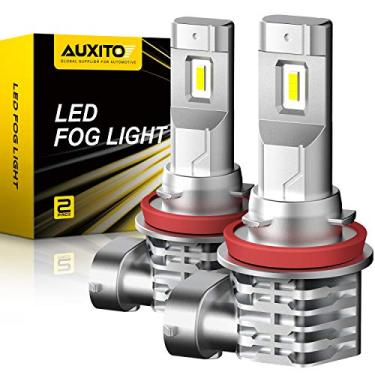 Imagem de Lâmpada de neblina de LED AUXITO H11 sem ventoinha, 3400LM por conjunto, 6500 K branco frio, lascas de LED CSP, lâmpadas de neblina H8 H16 H11 ou substituição DRL, pacote com 2