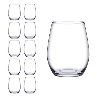 Imagem de Kit Copo Vidro Redondo Transparente Amber Duravel 440ml 10Un