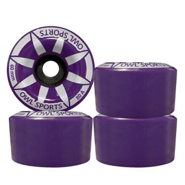 Imagem de Jogo 4 Rodas Para Patins Quad Owl Sports 60 Mm 80A Roxo