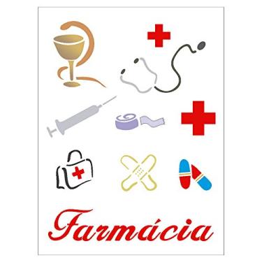 Imagem de Stencil de Acetato para Pintura OPA Simples 15 x 20 cm - 1065 Farmácia