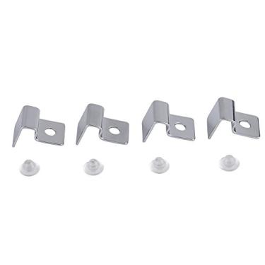 Imagem de Zerodis 4 peças de suporte de cobertura de vidro de peixe de aço inoxidável, suporte de clipe de vidro para tampa de aquário (6 mm)