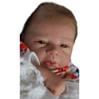 Brastoy Bebê Reborn Boneca Menina 100% Silicone Olhos Castanhos Original  55cm com o Melhor Preço é no Zoom