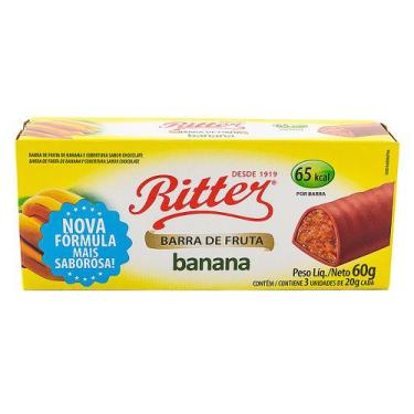 Imagem de Barra De Fruta Ritter Banana Com Chocolate Caixa Com 3 Unidades De 20G