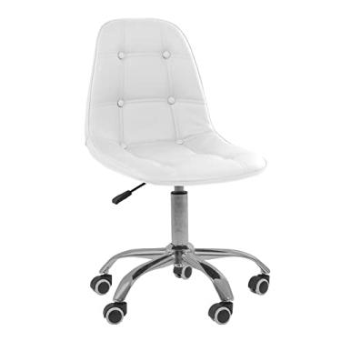 Imagem de Cadeira Base Giratória Office Eiffel Botonê Ajustável Cor:Branco